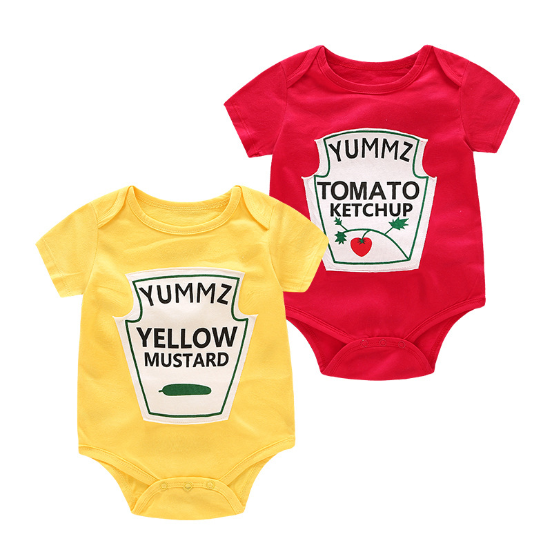 Pack de 3 bodies para bebé: algodón suave con divertidos estampados de comida.