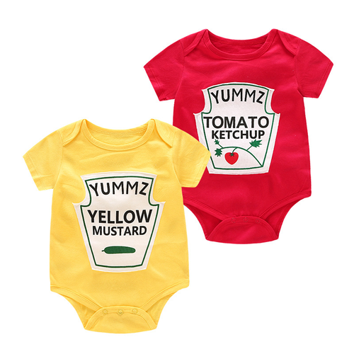 Pack de 3 bodies para bebé: algodón suave con divertidos estampados de comida.