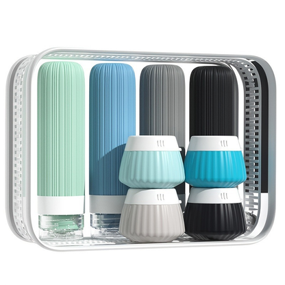 Conjunto de garrafas de viagem práticas – Seguras e convenientes para viagens