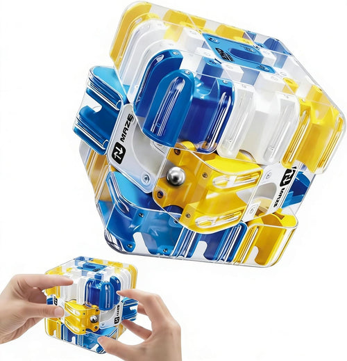 Cubo laberinto 3D con juego de bolas