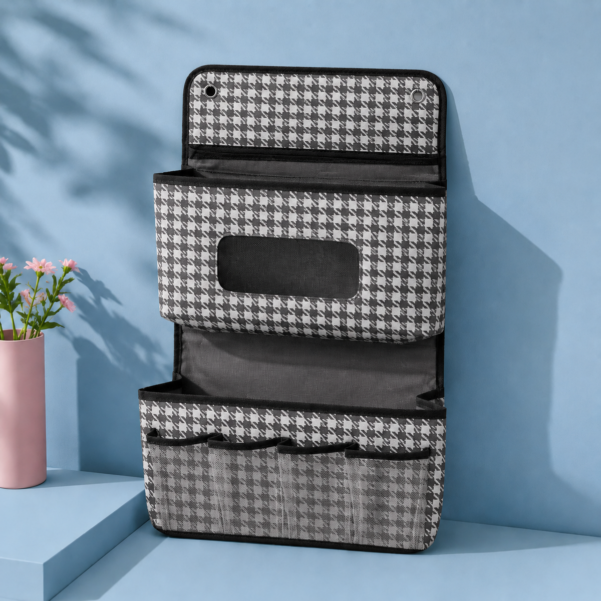 Organizador de pared colgante con varios compartimentos