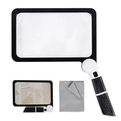 Lupa de lectura LED con aumento de 5x y lente grande