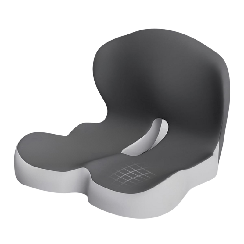 Almofada de assento ergonómica com apoio para as costas e recorte