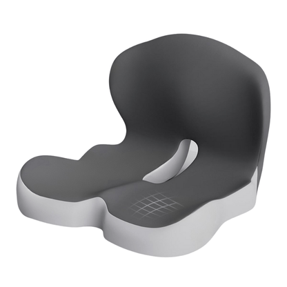 Almofada de assento ergonómica com apoio para as costas e recorte