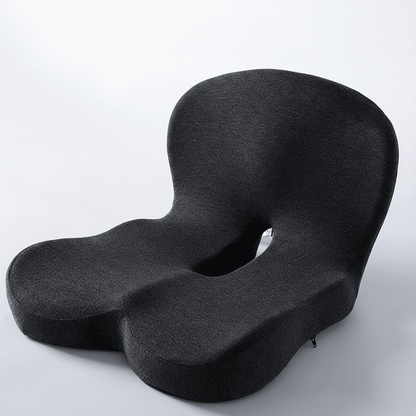 Almofada de assento ergonómica com apoio para as costas e recorte