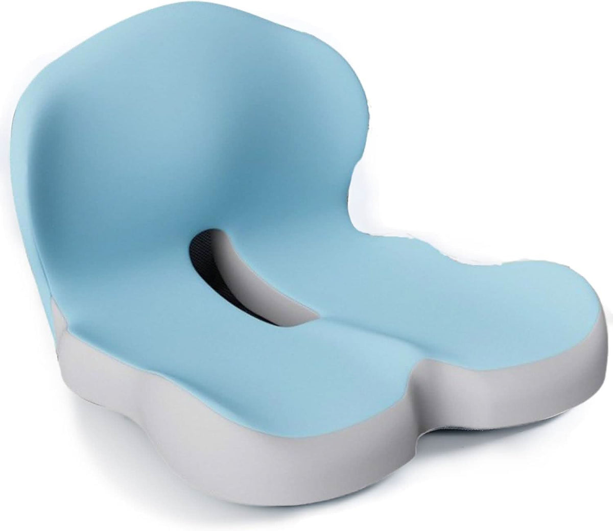 Almofada de assento ergonómica com apoio para as costas e recorte
