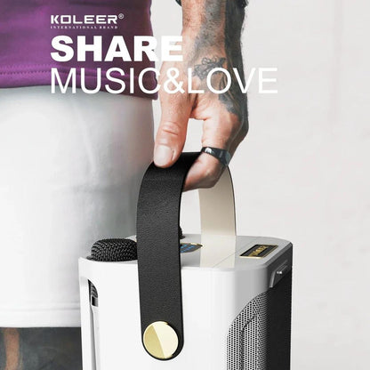 Tragbarer Bluetooth-Karaoke-Lautsprecher mit zwei Mikrofonen