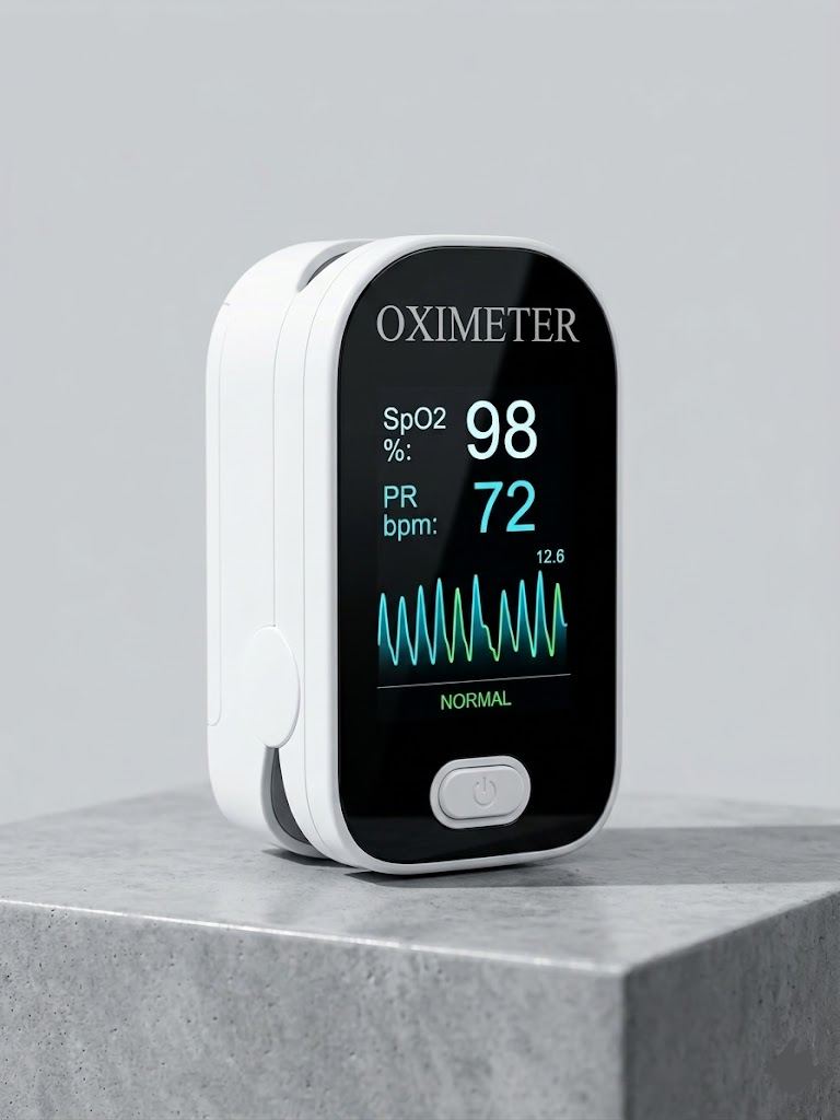 Finger-Pulsoximeter zur SpO2- und Pulsmessung