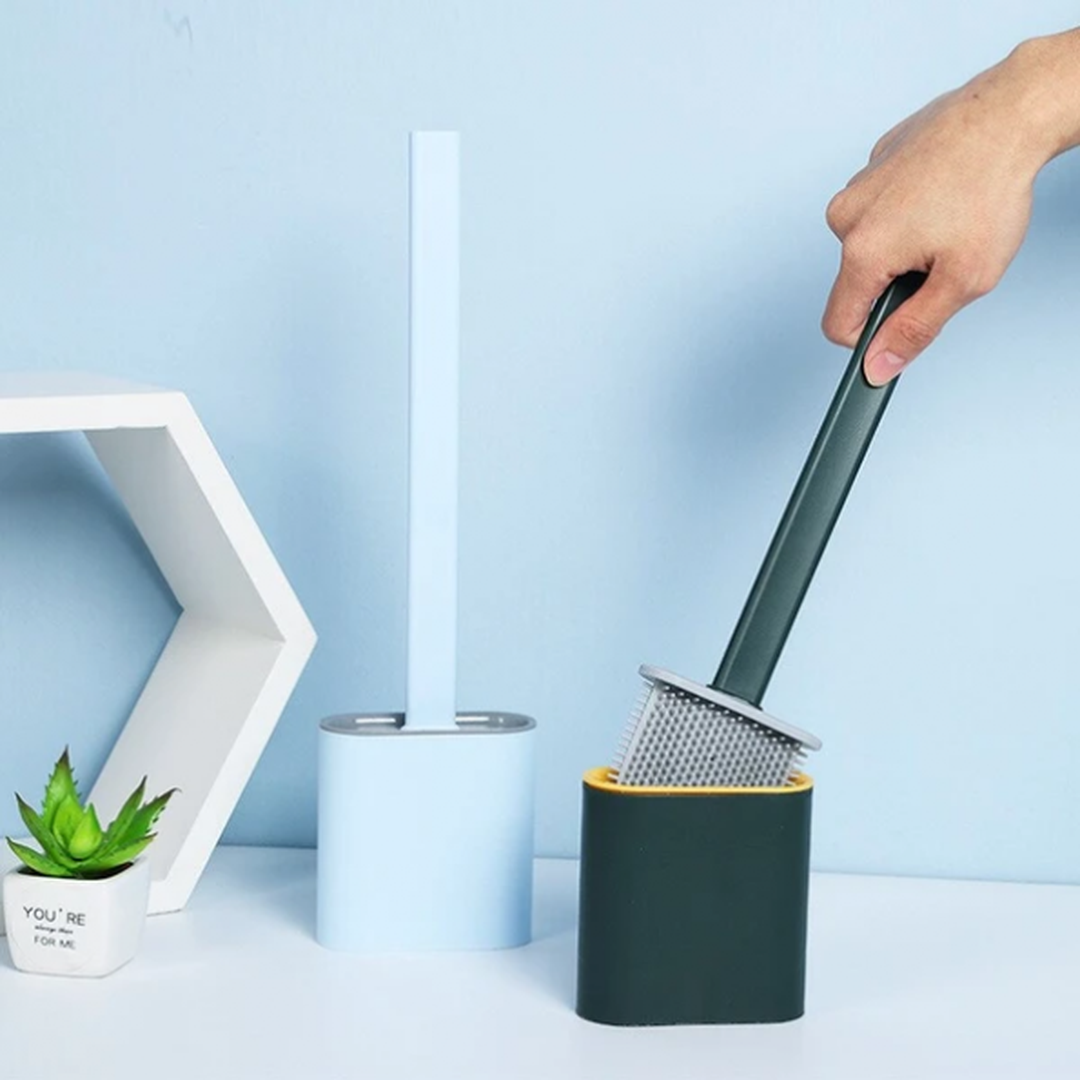 Escova de sanita de silicone com suporte