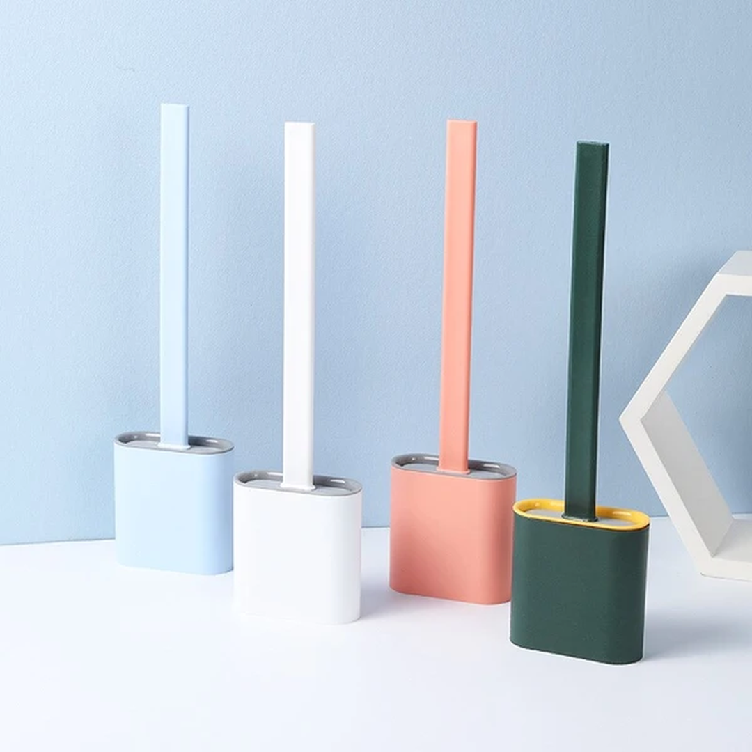 Escova de sanita de silicone com suporte