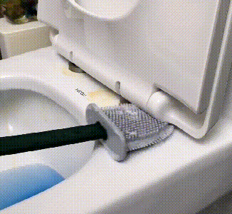 Escova de sanita de silicone com suporte