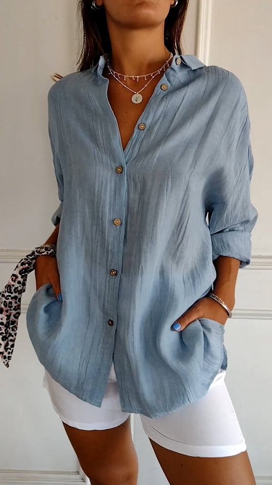 Blusa de lino de verano: comodidad y clase combinadas