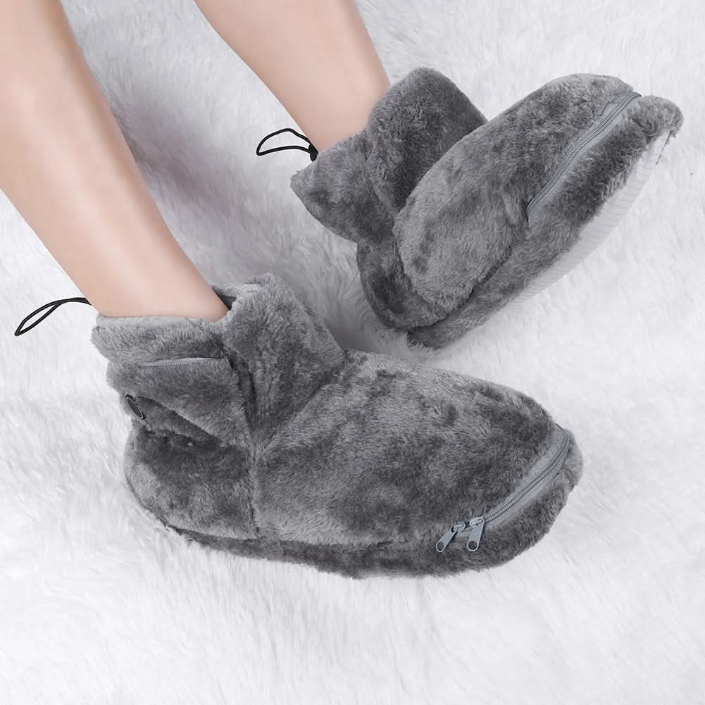 Pantuflas de felpa con calefacción USB