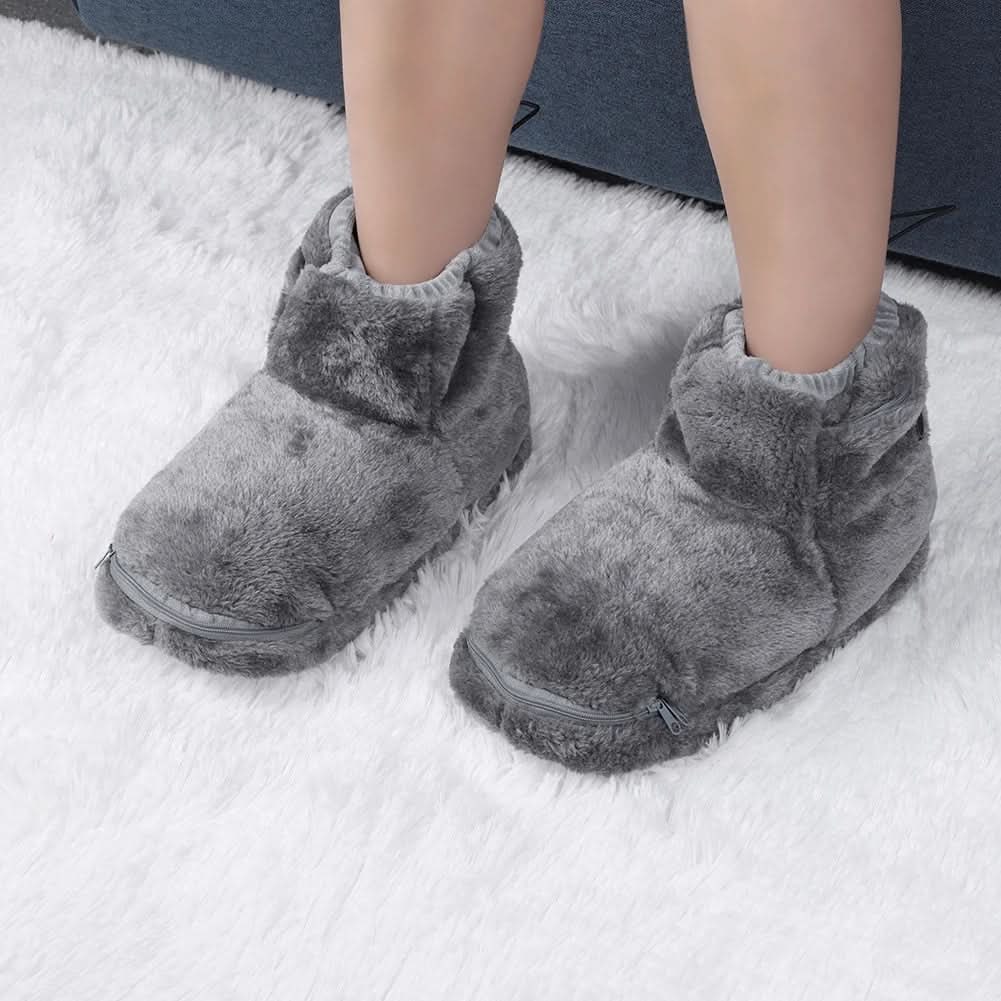 Pantuflas de felpa con calefacción USB