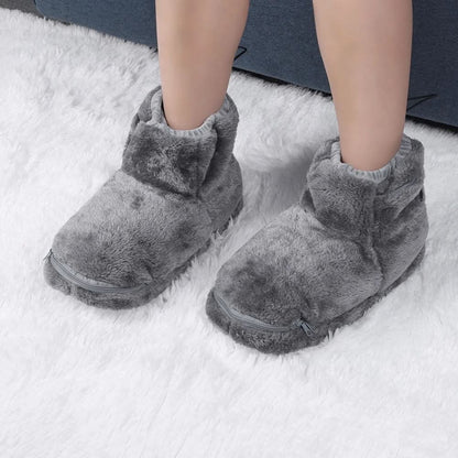 Pantuflas de felpa con calefacción USB