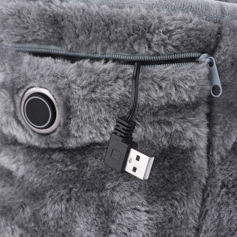 Pantuflas de felpa con calefacción USB