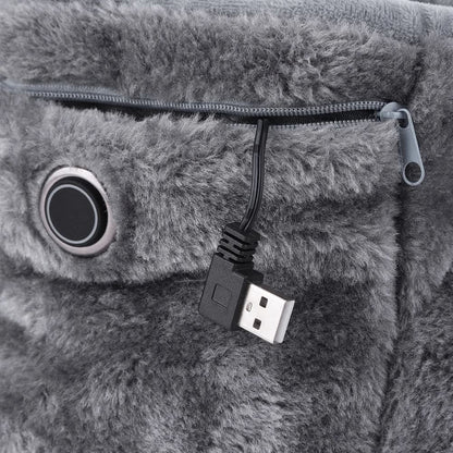 Pantuflas de felpa con calefacción USB