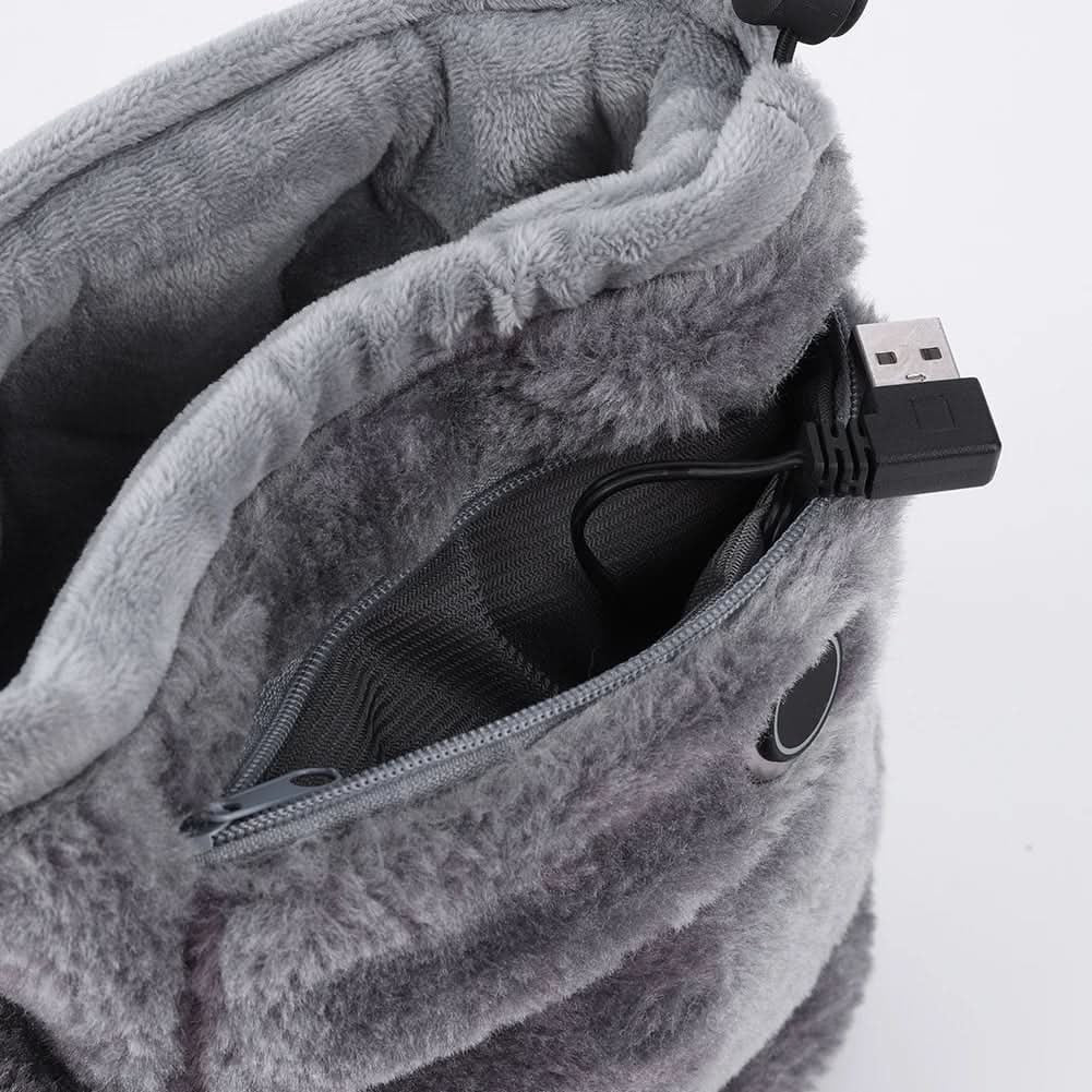 Pantuflas de felpa con calefacción USB