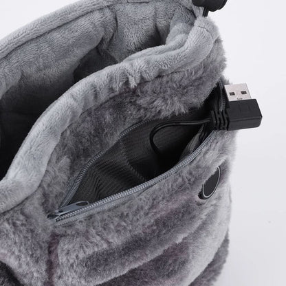 Pantuflas de felpa con calefacción USB