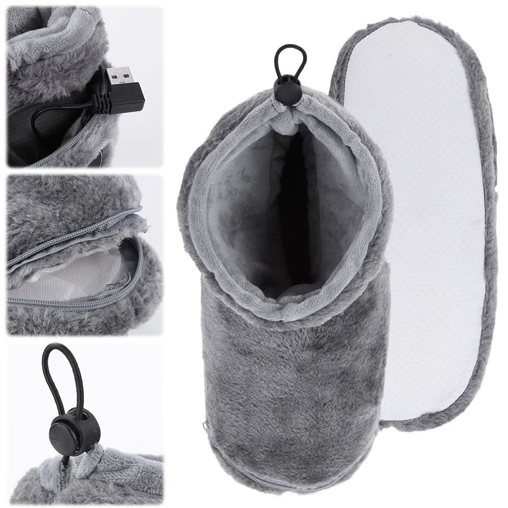 Pantuflas de felpa con calefacción USB