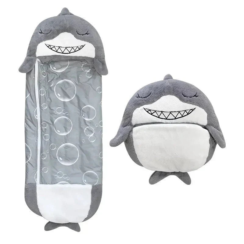 Kinder Schlafsack mit Kuscheltier 2-in-1 Tiermotiv