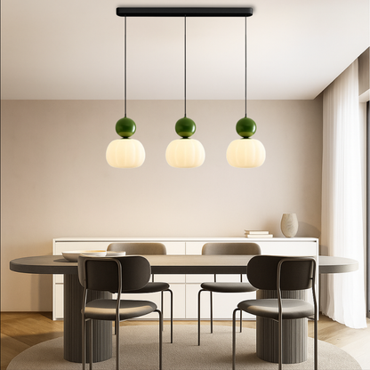 Candeeiro suspenso Art Déco com cúpula redonda