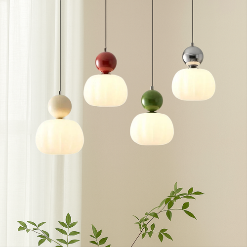 Candeeiro suspenso Art Déco com cúpula redonda
