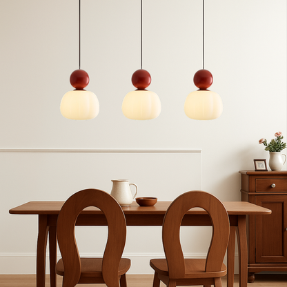 Candeeiro suspenso Art Déco com cúpula redonda