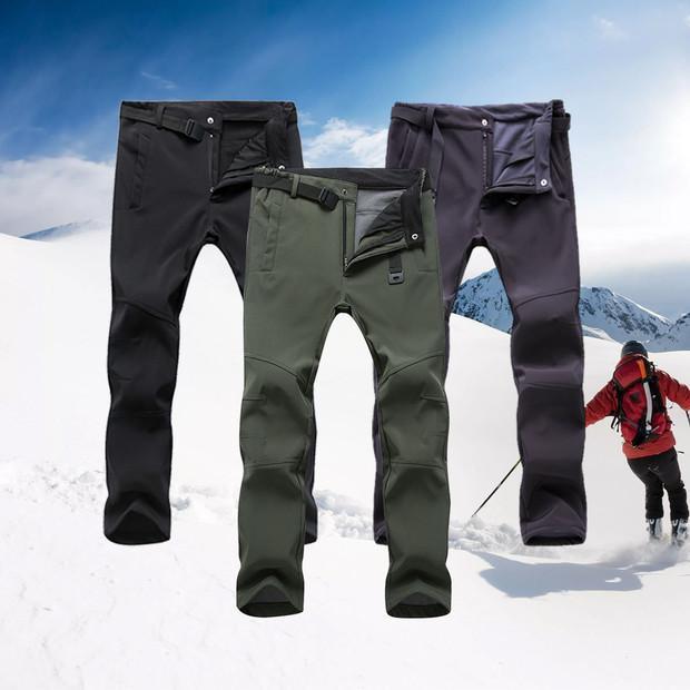 Winter Outdoorhose mit Fleecefutter und verstellbarem Bund