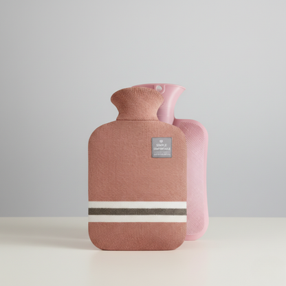 Wärmflasche mit abnehmbarem Strickbezug
