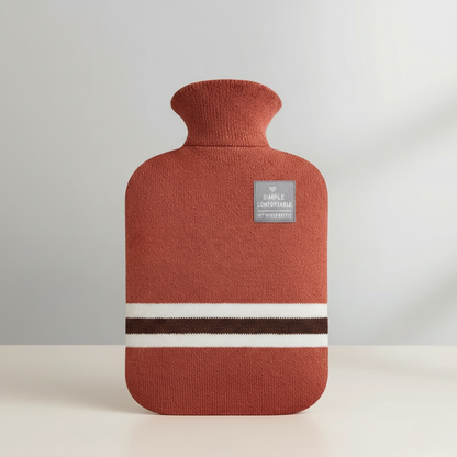 Wärmflasche mit abnehmbarem Strickbezug