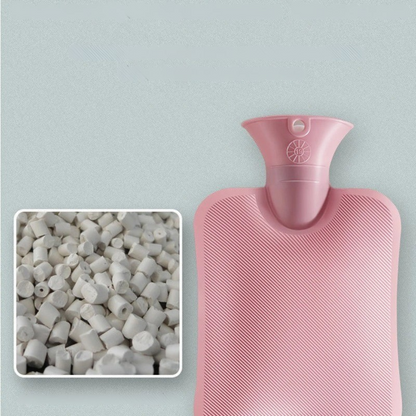Wärmflasche mit abnehmbarem Strickbezug