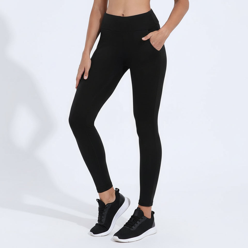 Damen Thermoleggings mit hohem Bund und wärmendem Innenfutter