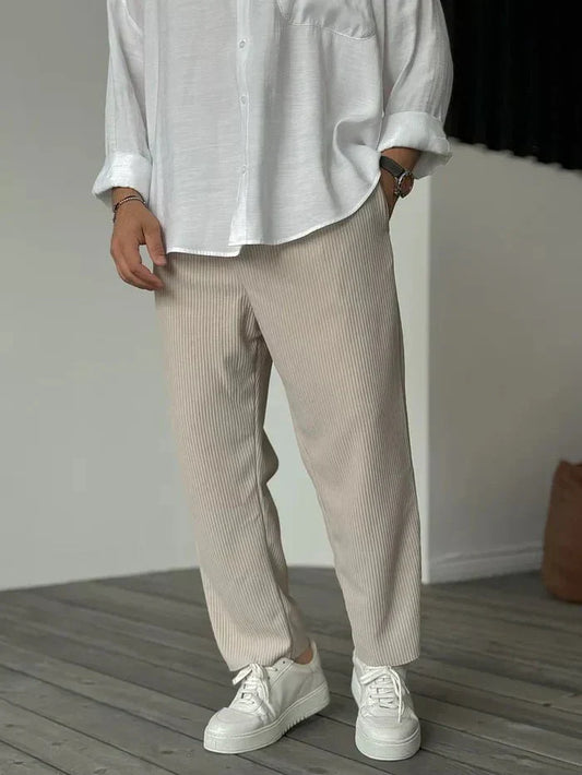 Calças de bombazine de luxo – Para um look sofisticado e descontraído