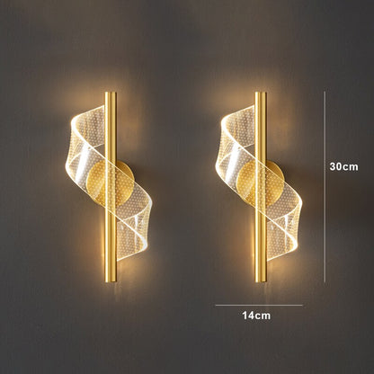 Lámpara de pared LED moderna con diseño en espiral
