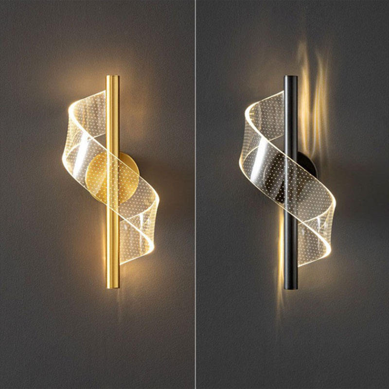 Lámpara de pared LED moderna con diseño en espiral