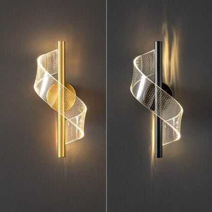 Lámpara de pared LED moderna con diseño en espiral