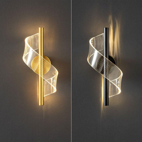 Lámpara de pared LED moderna con diseño en espiral