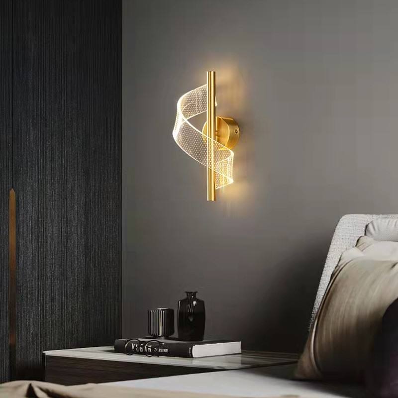 Lámpara de pared LED moderna con diseño en espiral