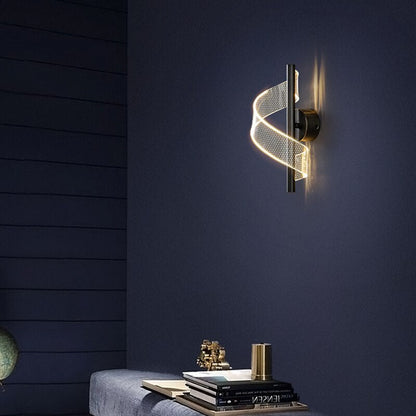 Lámpara de pared LED moderna con diseño en espiral