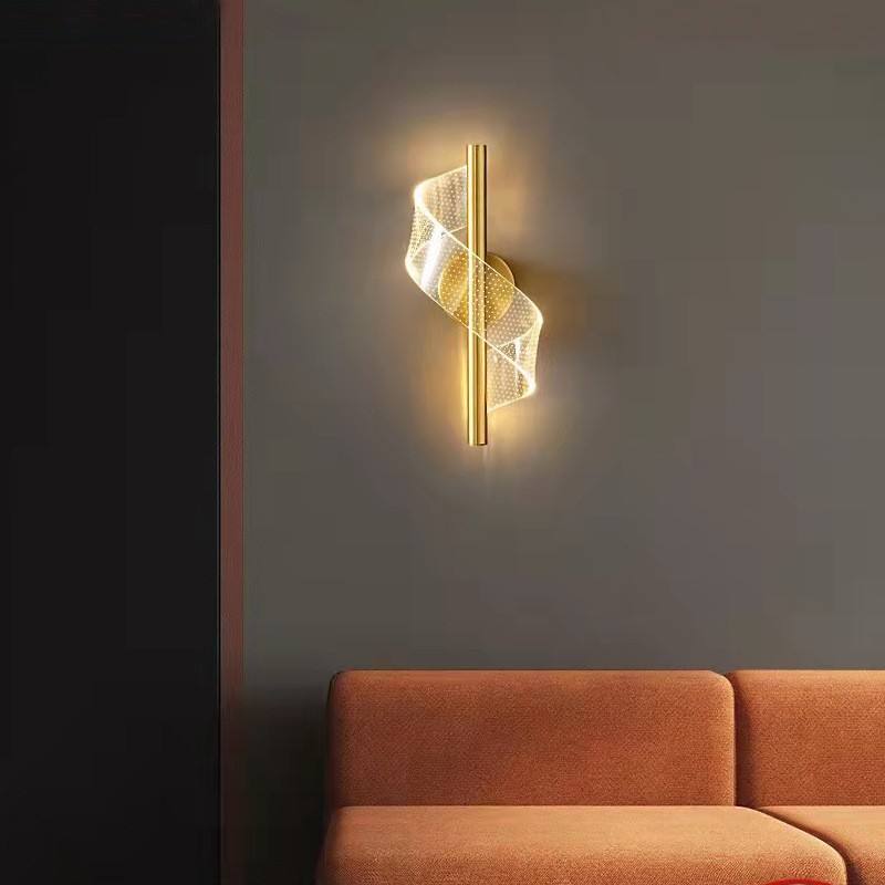 Lámpara de pared LED moderna con diseño en espiral