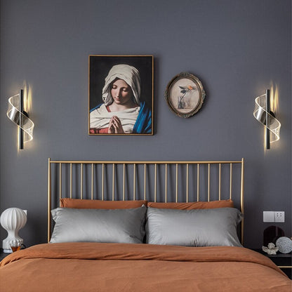 Lámpara de pared LED moderna con diseño en espiral