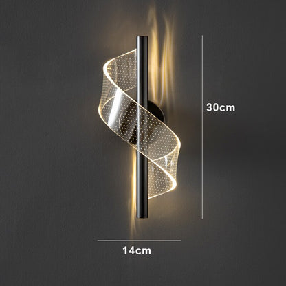 Lámpara de pared LED moderna con diseño en espiral