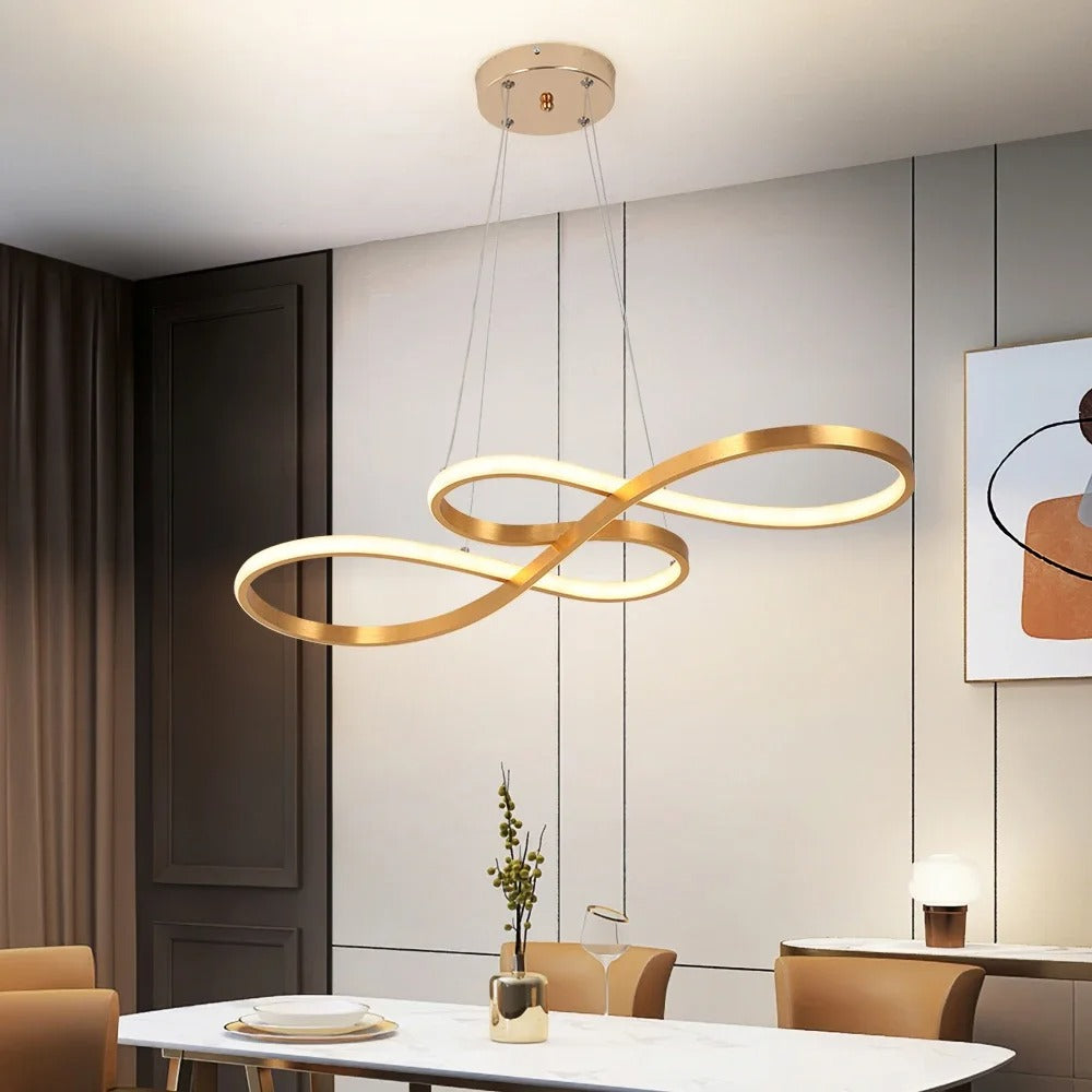 Lámpara colgante LED con diseño de anillo y función regulable