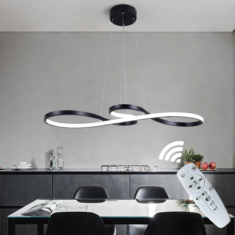 Lámpara colgante LED con diseño de anillo y función regulable