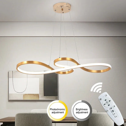 Lámpara colgante LED con diseño de anillo y función regulable