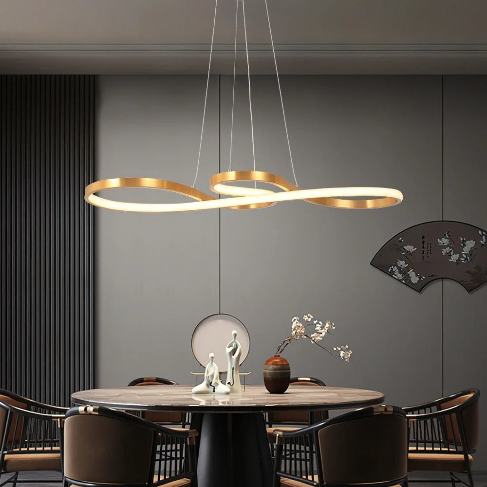 Lámpara colgante LED con diseño de anillo y función regulable