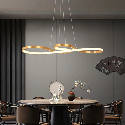 Lámpara colgante LED con diseño de anillo y función regulable