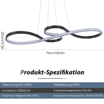 Lámpara colgante LED con diseño de anillo y función regulable