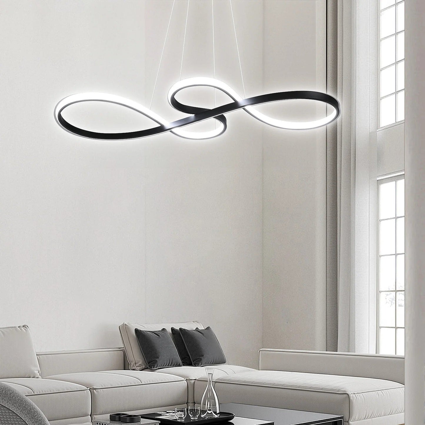 Lámpara colgante LED con diseño de anillo y función regulable